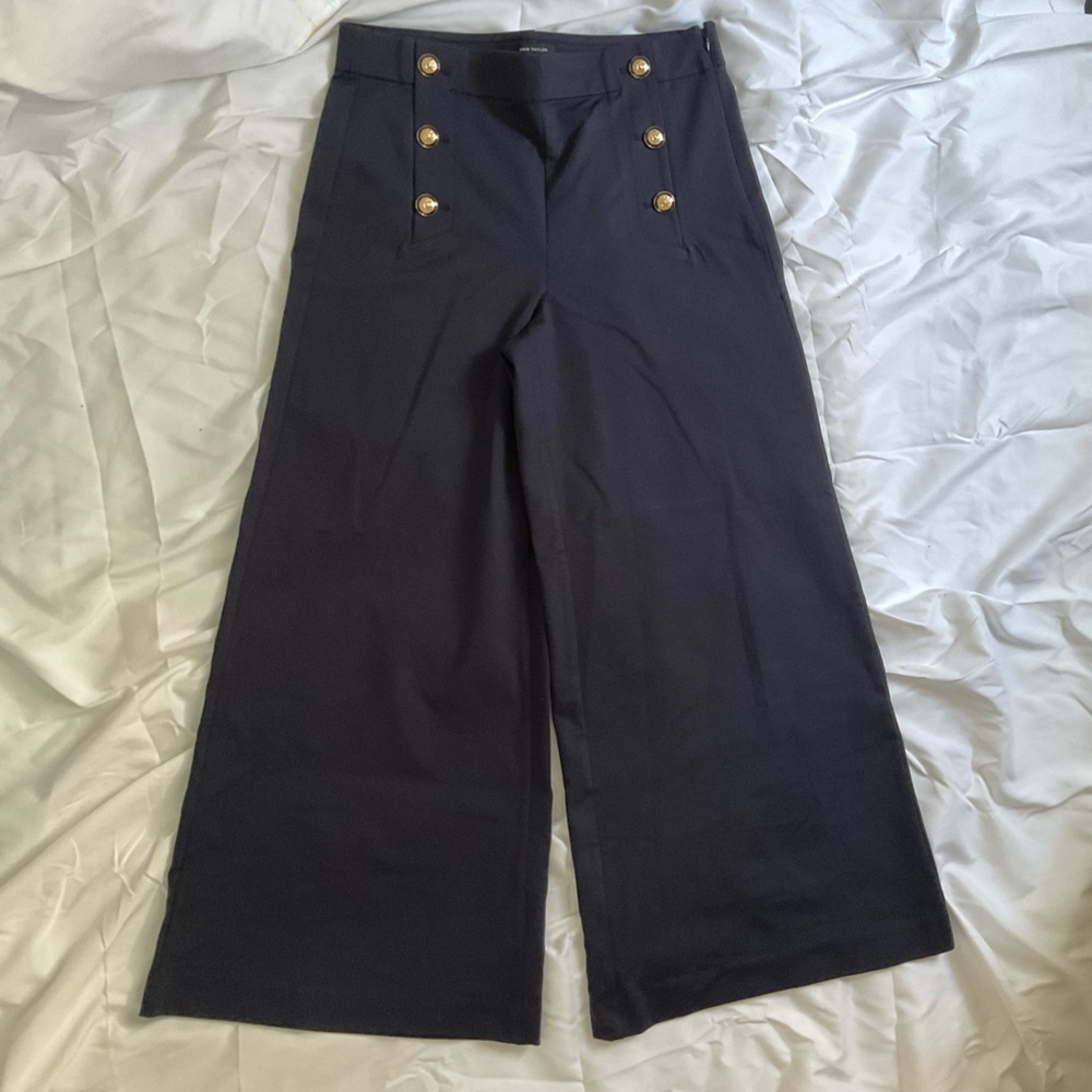 Ann Taylor Blue and Gold Sailor Pants